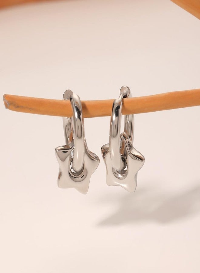 EXPHAIN Star Hoop Earrings For Women - Image 3